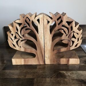 Reclaimed Wooden Tree Book Ends